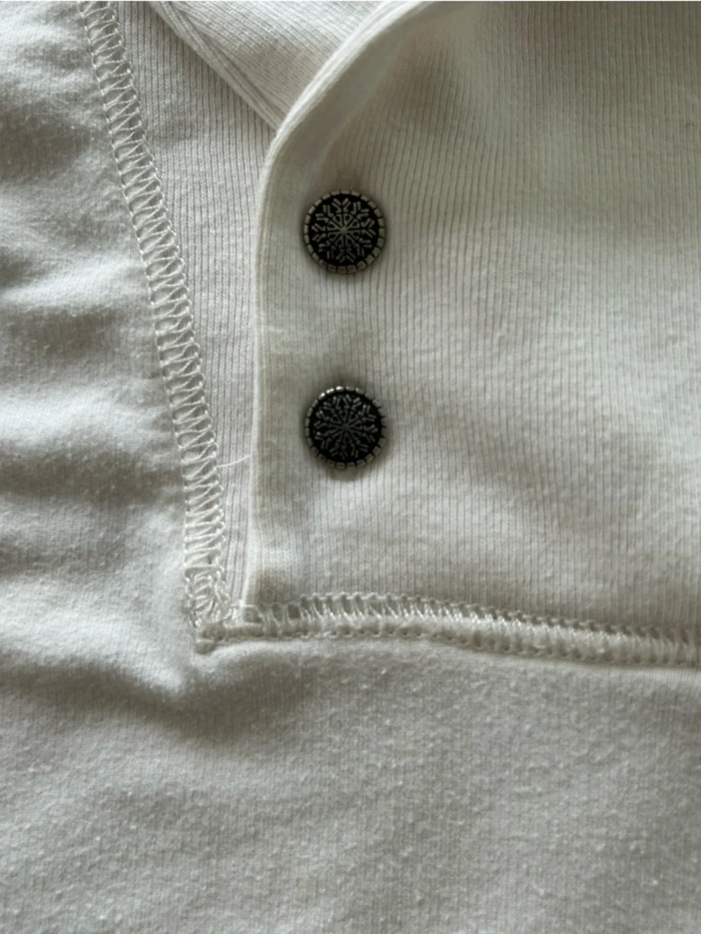 Ralph Lauren - Girls Cream Ruffle-Hem Pullover Top w/ Fleece Lining - 24 mo.